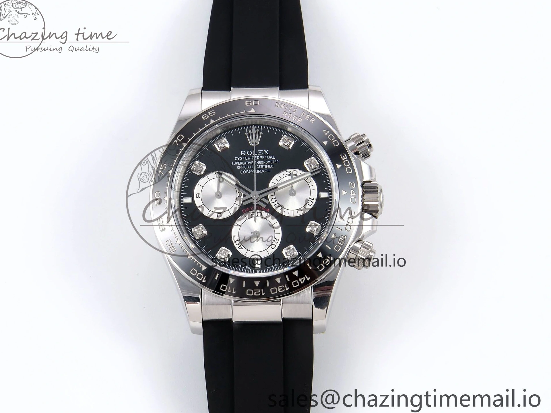 0417 EyeCatching Daytona 126519 LN APSF 1:1 Best Edition Black Diamonds Dial on Oysterflex Strap SH4131（Gain Weight） 1027